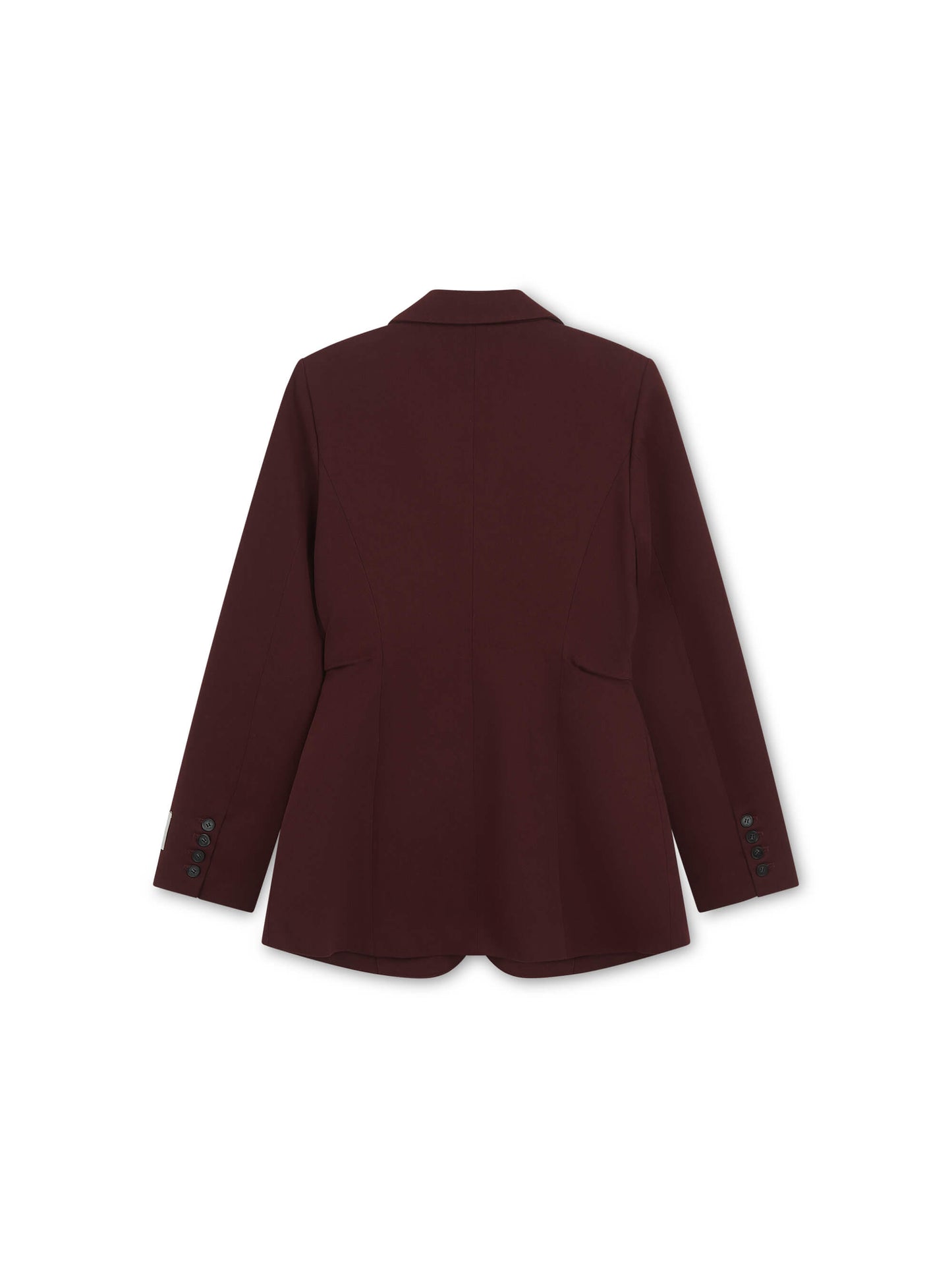'ASTON' STRUCTURED HOURGLASS CINCHED WAIST BLAZER BURGUNDY