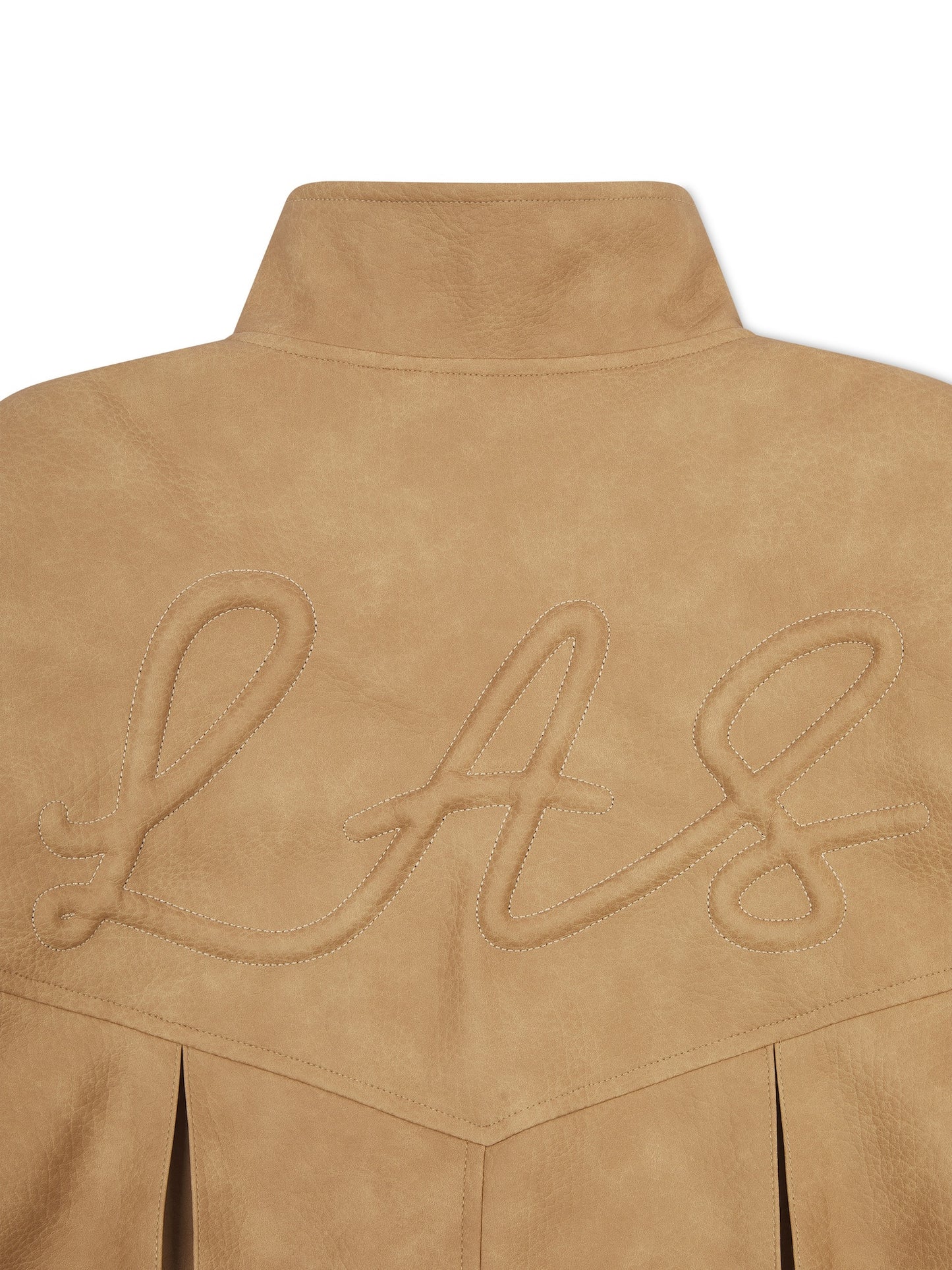 'SIENNA' FAUX LEATHER OVERSIZED MULTI WAY JACKET CAMEL