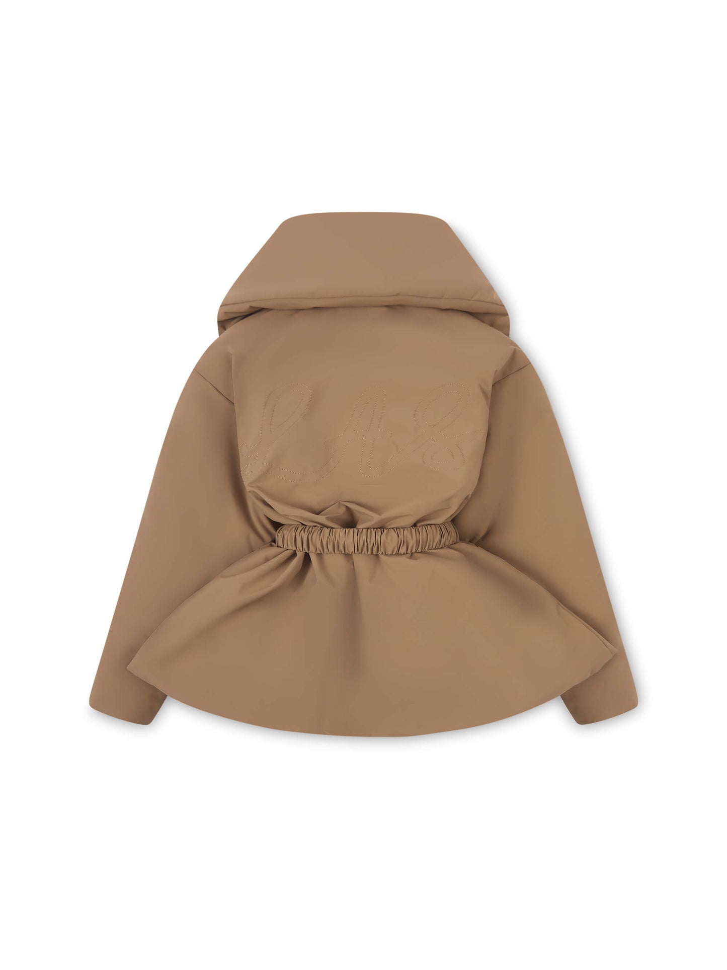 'MARAIS' SHAWL COLLAR BELTED PUFFER OVERSIZED JACKET BROWN
