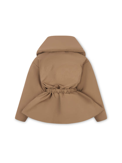 'MARAIS' SHAWL COLLAR BELTED PUFFER OVERSIZED JACKET BROWN