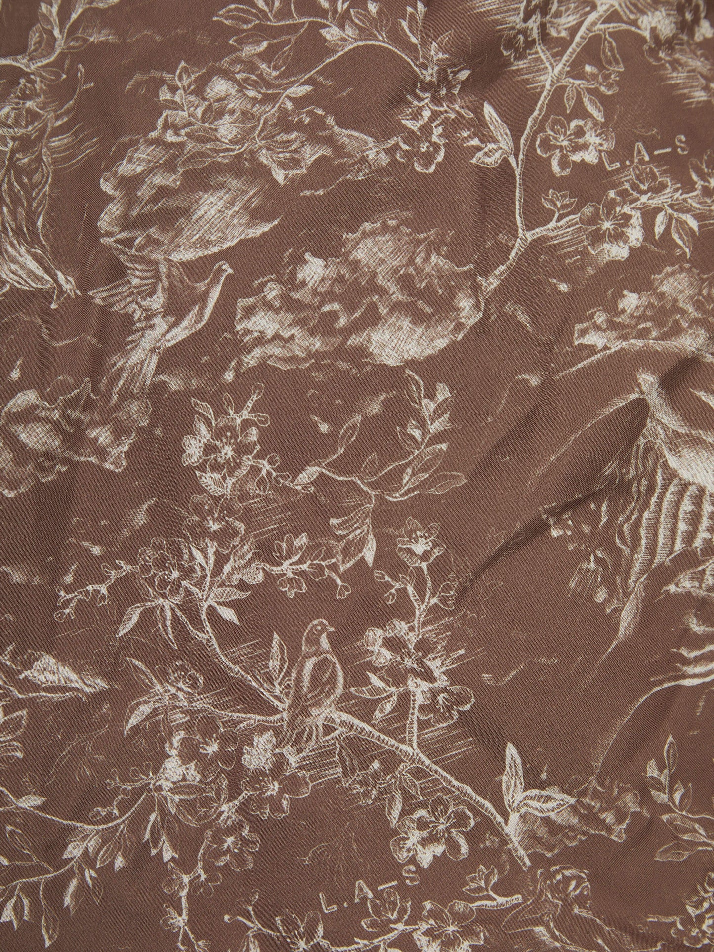 'MARAIS' SHAWL COLLAR BELTED PUFFER OVERSIZED JACKET BROWN