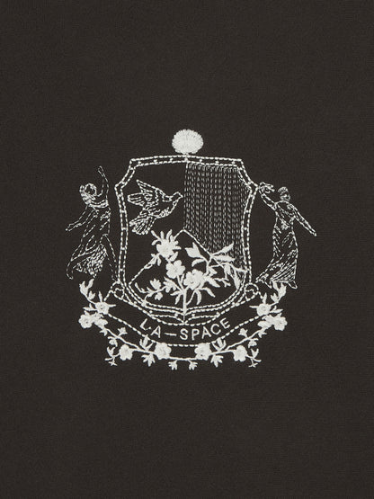 'UNIVERSITE' CROPPED OVERSIZED SWEATSHIRT SLATE GREY