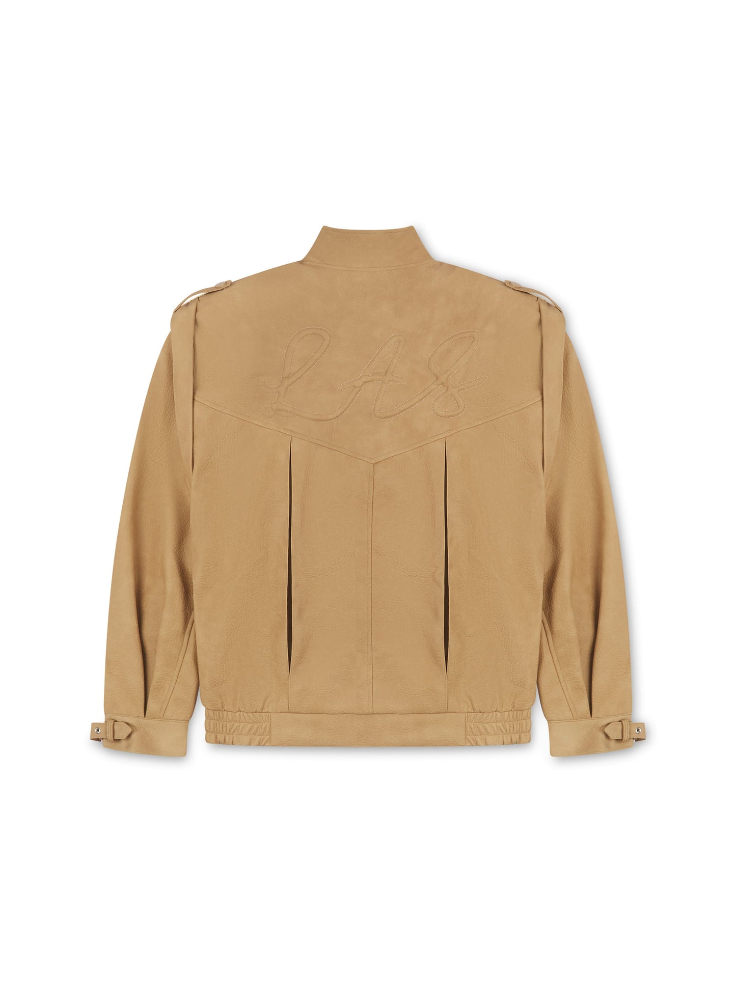 'SIENNA' FAUX LEATHER OVERSIZED MULTI WAY JACKET CAMEL