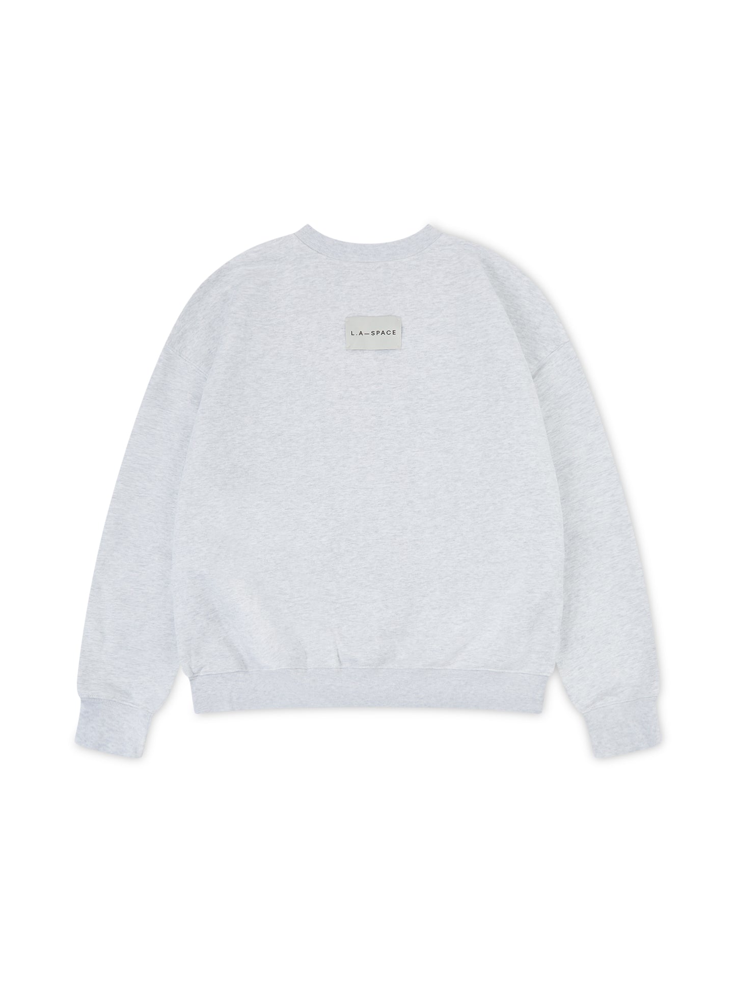 'LOST IN L.A-S' EMBROIDERED SWEATSHIRT IN LIGHT GREY MARL