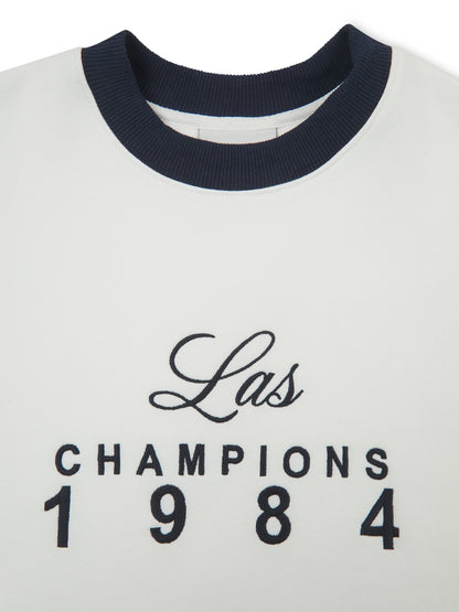 'MARINA' EMBROIDERED OVERSIZED SWEATSHIRT WHITE