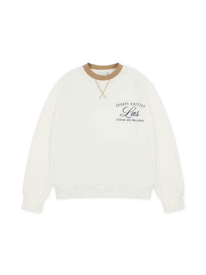 'MONACO' VELOUR TOWELLING OVERSIZED SWEATSHIRT WHITE