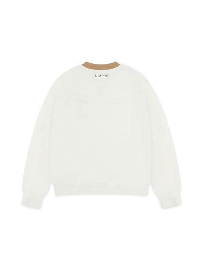 'MONACO' VELOUR TOWELLING OVERSIZED SWEATSHIRT WHITE