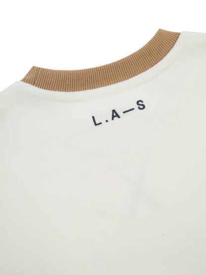 'MONACO' VELOUR TOWELLING OVERSIZED SWEATSHIRT WHITE