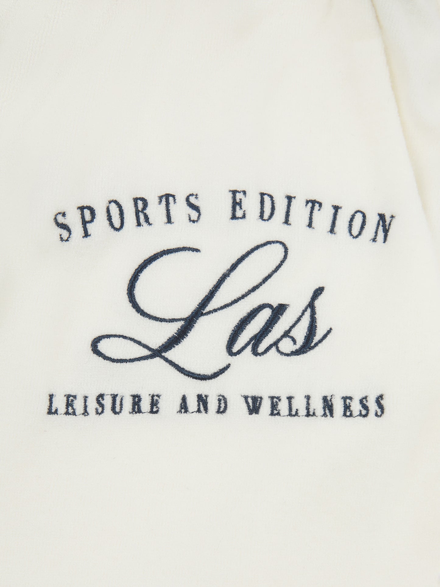 'MONACO' VELOUR TOWELLING A LINE FIT SHORT WHITE