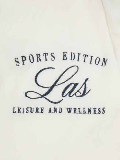 'MONACO' VELOUR TOWELLING A LINE FIT SHORT WHITE