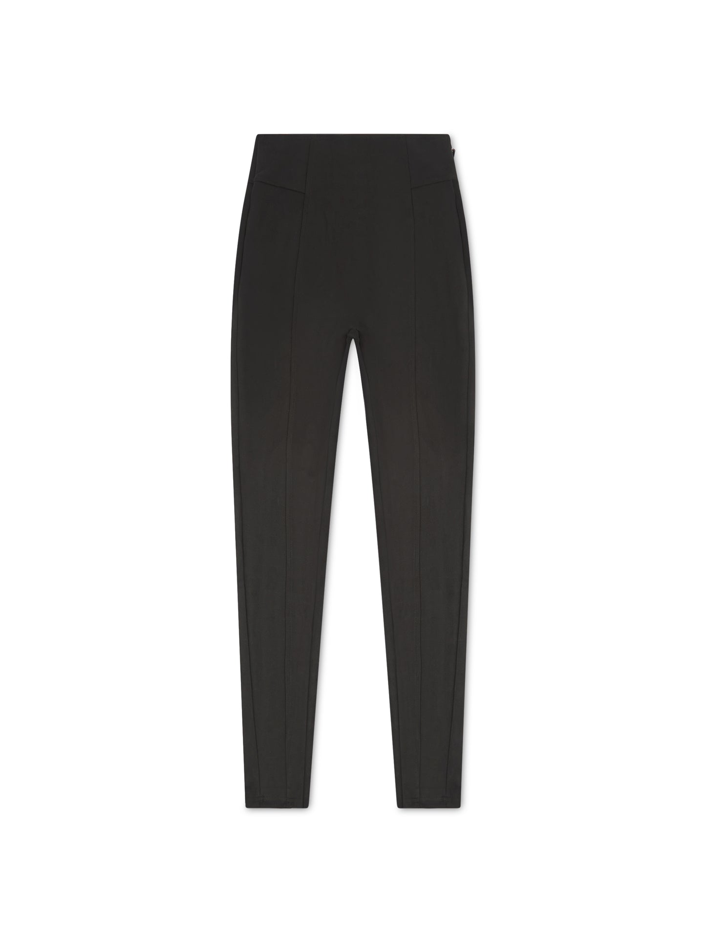 CONTOURING FAUX SUEDE LEGGINGS IN BLACK