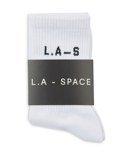 L.A-S CREW SOCKS TWINPACK IN WHITE
