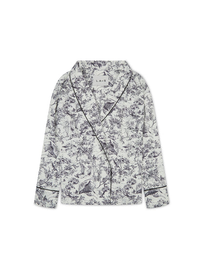 L.A-S SIGNATURE 5 PIECE NIGHTWEAR GIFT SET WHITE MULTI