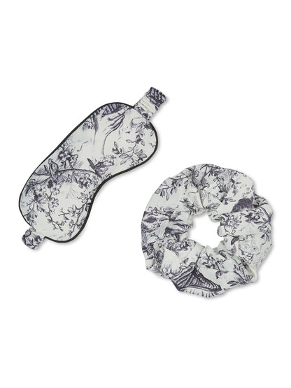 L.A-S SIGNATURE 5 PIECE NIGHTWEAR GIFT SET WHITE MULTI