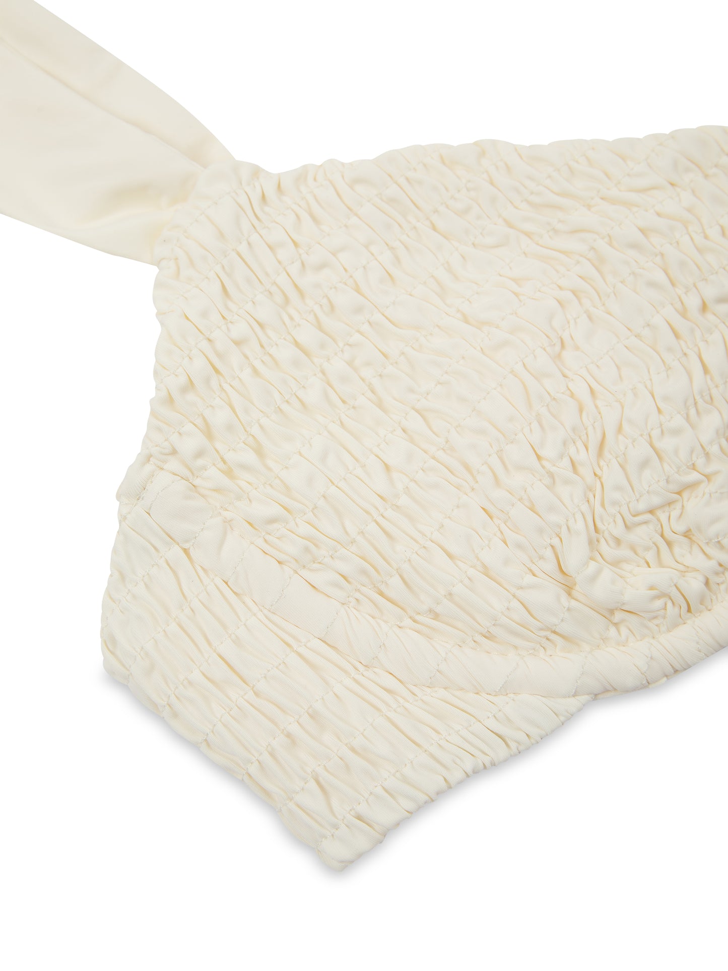 'STELLA' SHIRRED UNDERWIRED BIKINI TOP CREAM