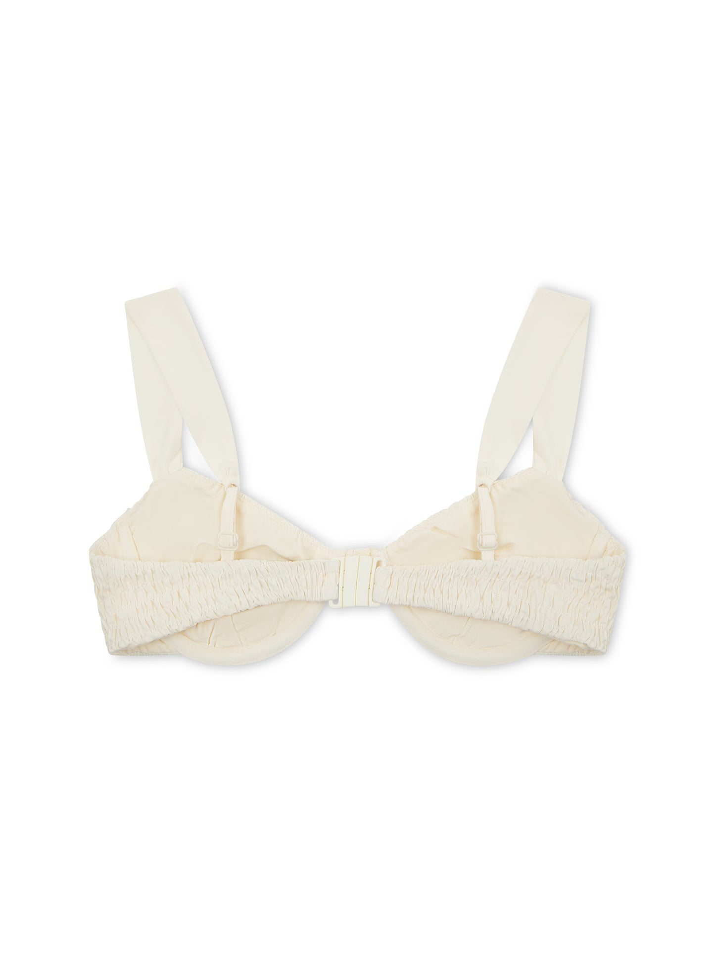 'STELLA' SHIRRED UNDERWIRED BIKINI TOP CREAM