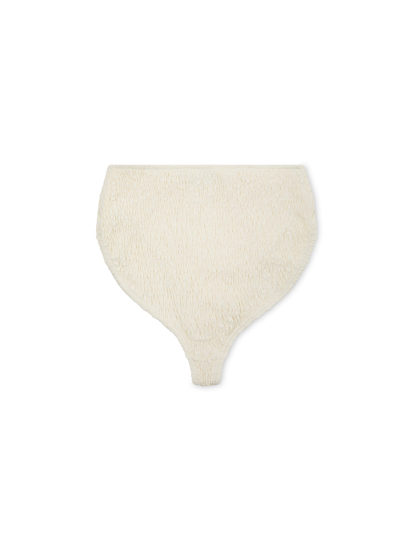'STELLA' HIGH WAIST SHIRRED BIKINI BRIEF CREAM