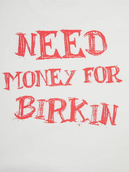 'NMFB' SLOGAN OVERSIZED T-SHIRT WHITE