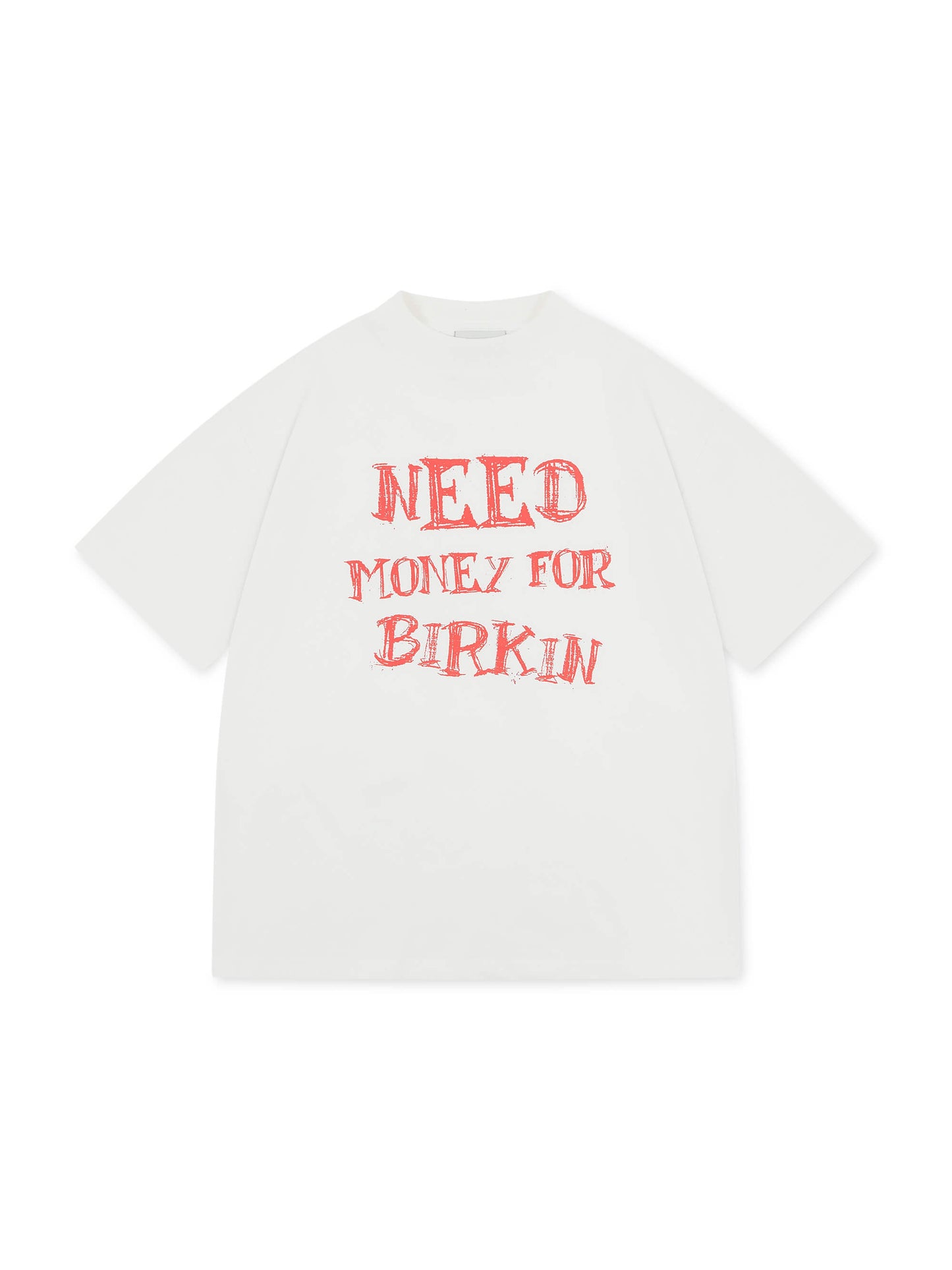 'NMFB' SLOGAN OVERSIZED T-SHIRT WHITE