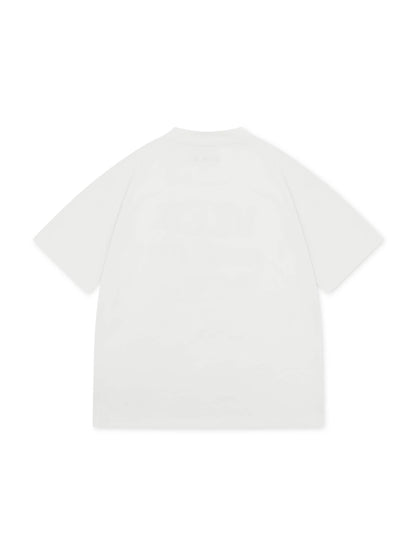 'NMFB' SLOGAN OVERSIZED T-SHIRT WHITE