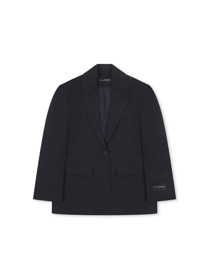 'BEAU' OVERSIZED SINGLE BREAST BLAZER NAVY