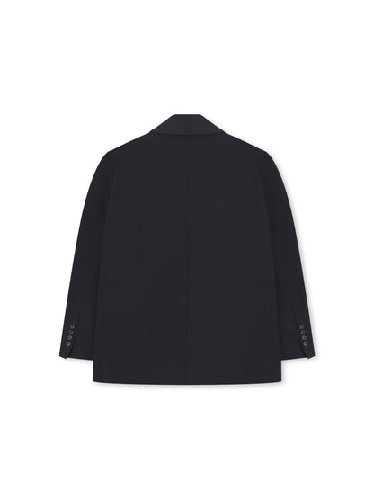'BEAU' OVERSIZED SINGLE BREAST BLAZER NAVY