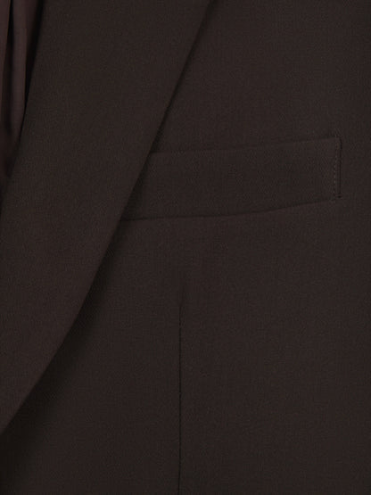 'BEAU' OVERSIZED SINGLE BREAST BLAZER BROWN