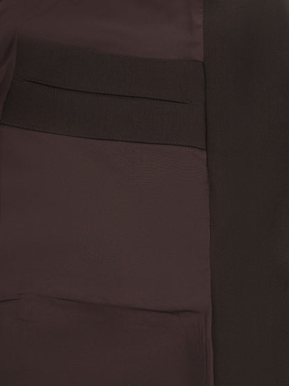 'BEAU' OVERSIZED SINGLE BREAST BLAZER BROWN