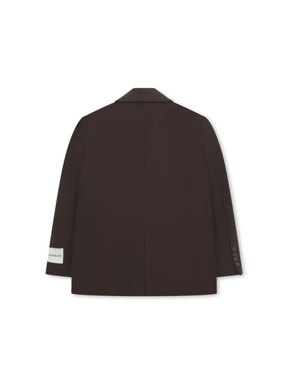 'BEAU' OVERSIZED SINGLE BREAST BLAZER BROWN
