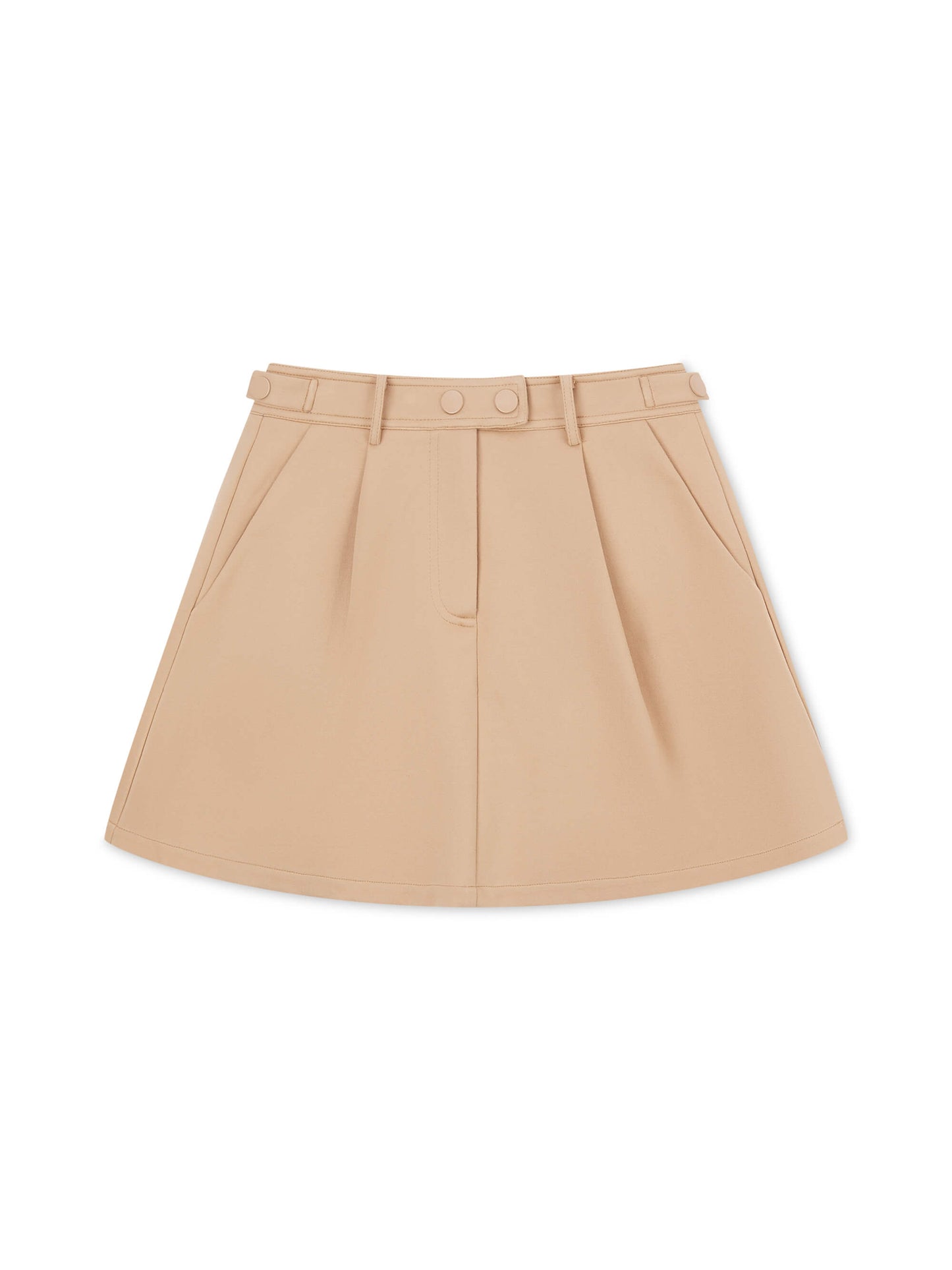 SCULPTED UTILTY MINI SKIRT CAMEL