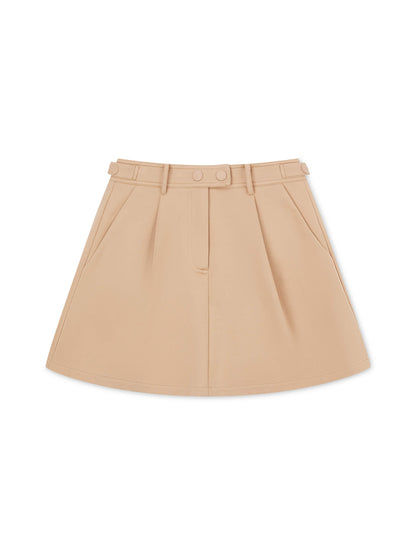 SCULPTED UTILTY MINI SKIRT CAMEL
