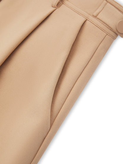 SCULPTED UTILTY MINI SKIRT CAMEL