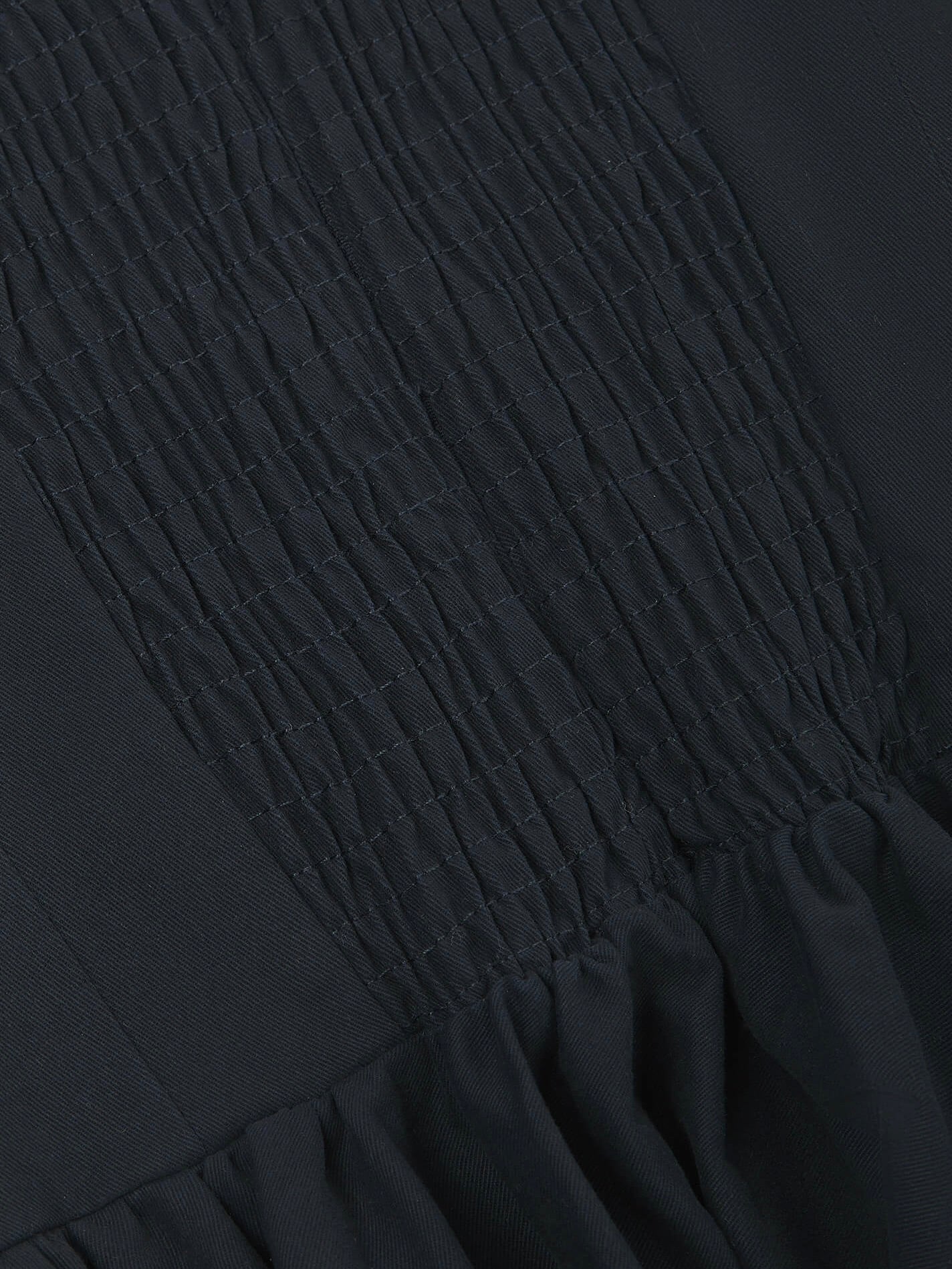 'ELODIE' SQUARE NECK CORSET MIDI DRESS NAVY