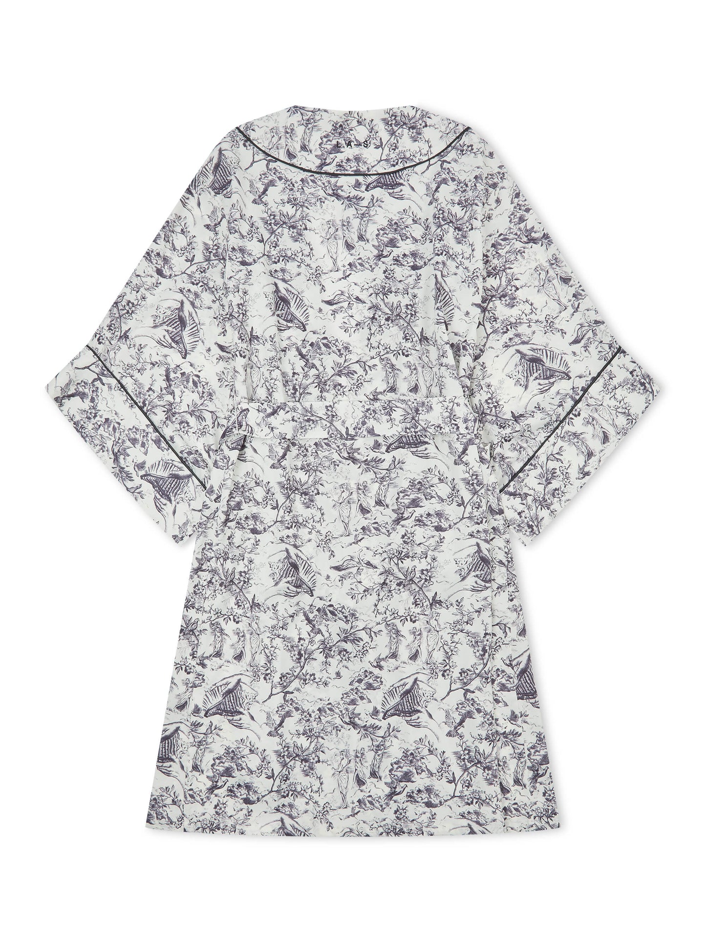 L.A-S SIGNATURE TOILE ROBE WHITE MULTI