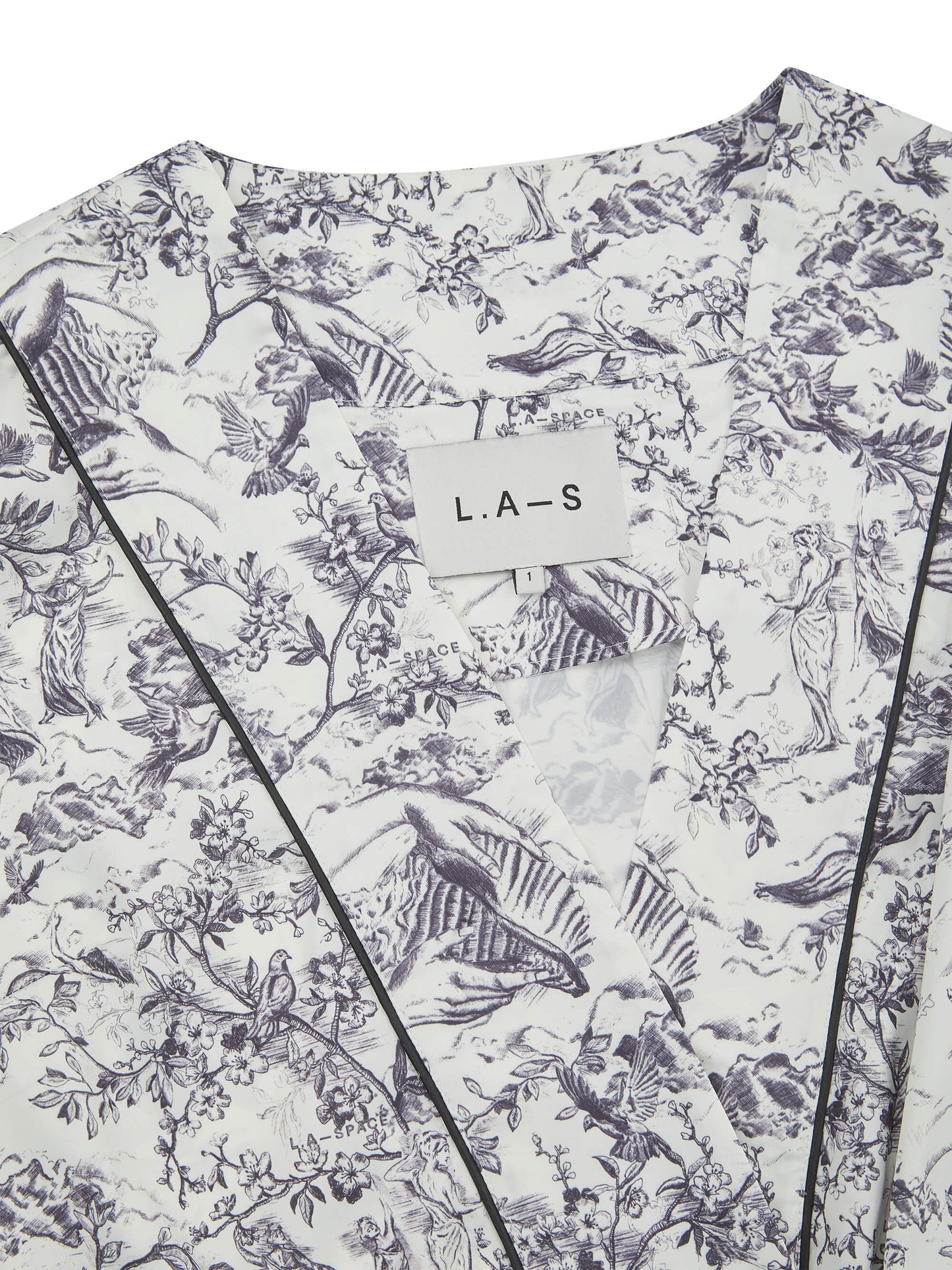 L.A-S SIGNATURE TOILE ROBE WHITE MULTI