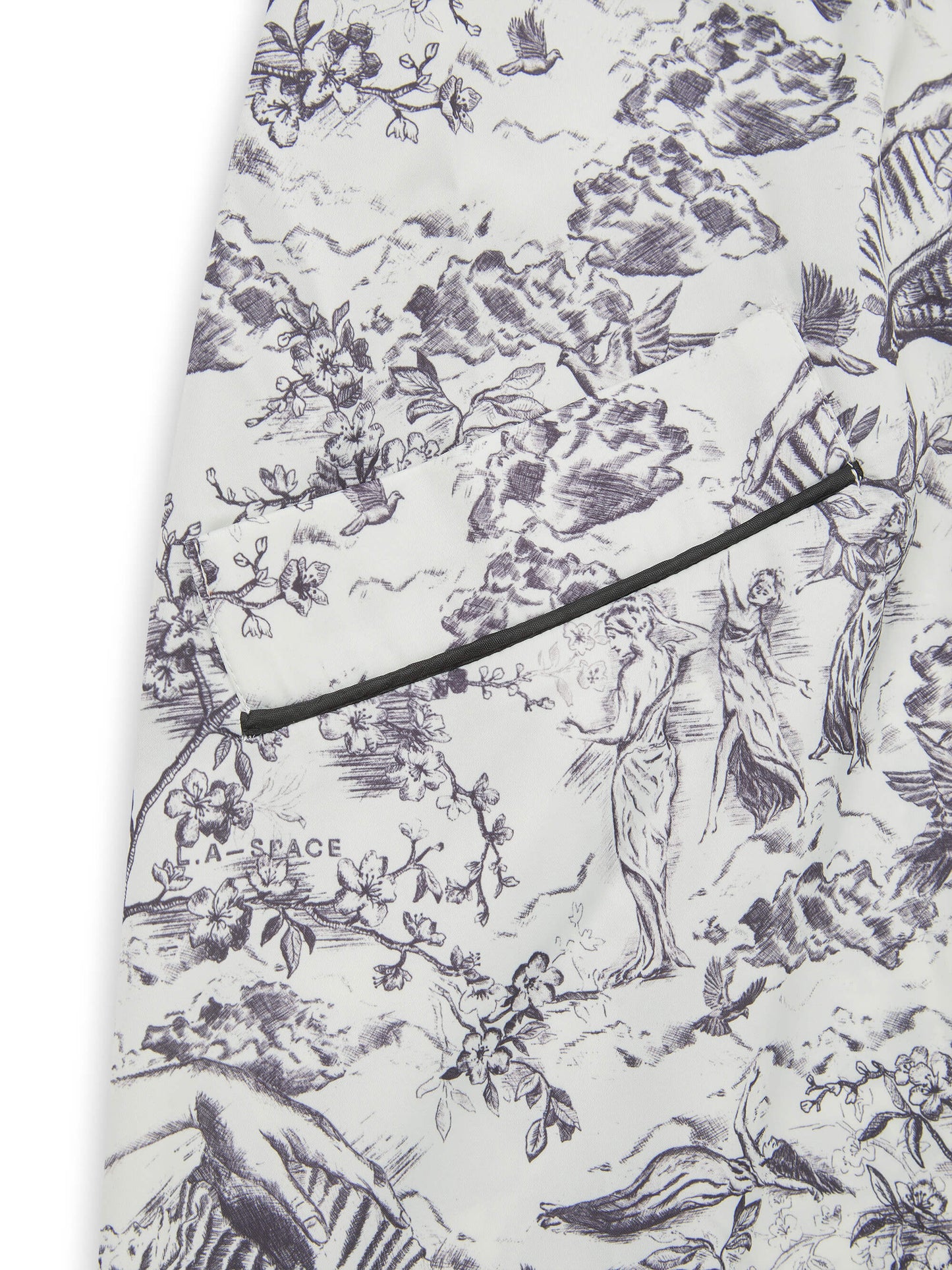 L.A-S SIGNATURE TOILE ROBE WHITE MULTI