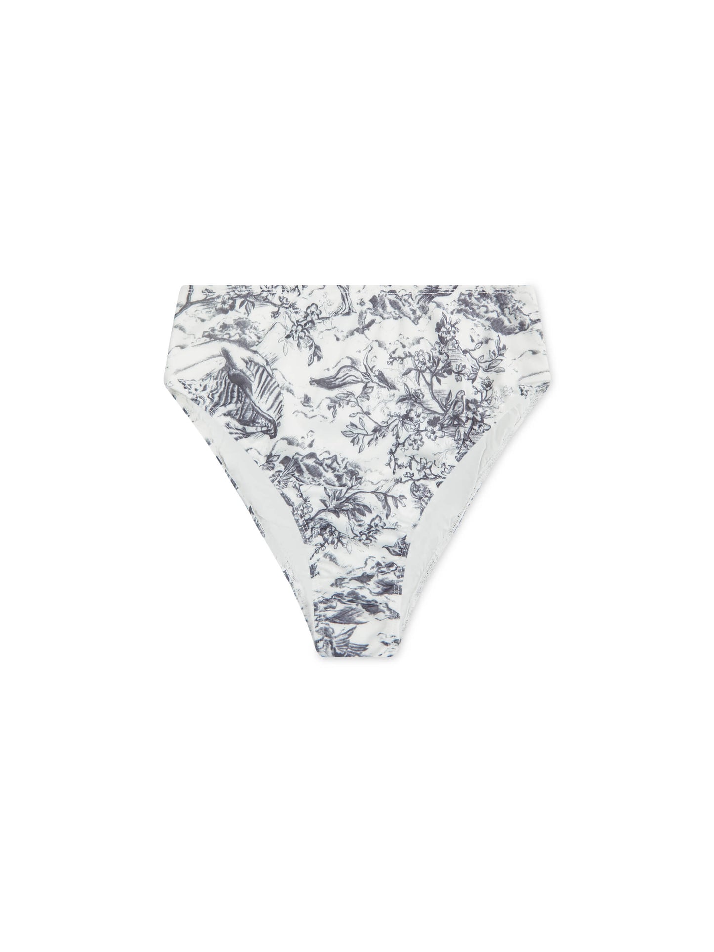 SELENE' HIGH WAIST DEEP WAISTBAND BIKINI BRIEF TOILE WHITE MULTI