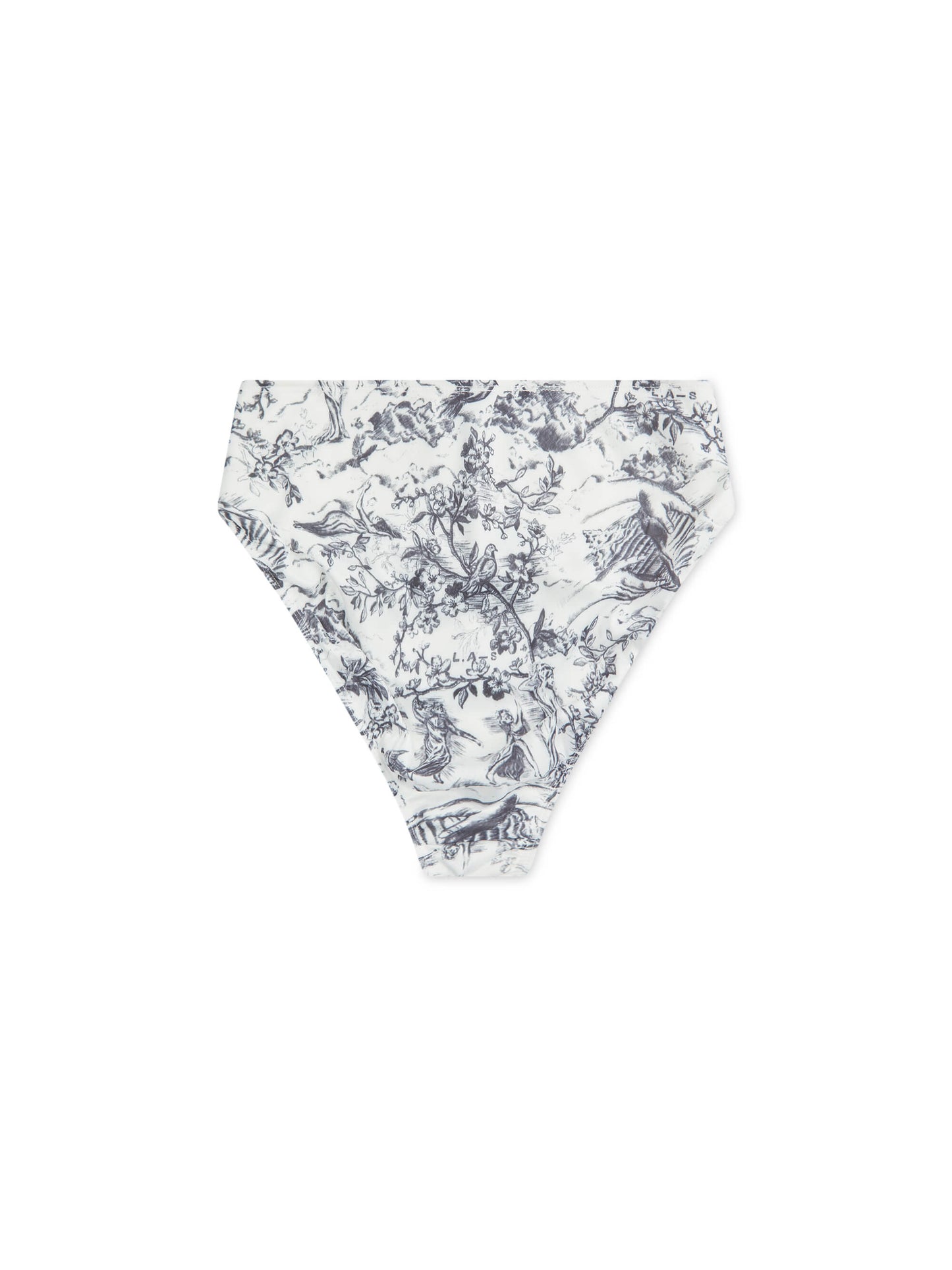 SELENE' HIGH WAIST DEEP WAISTBAND BIKINI BRIEF TOILE WHITE MULTI