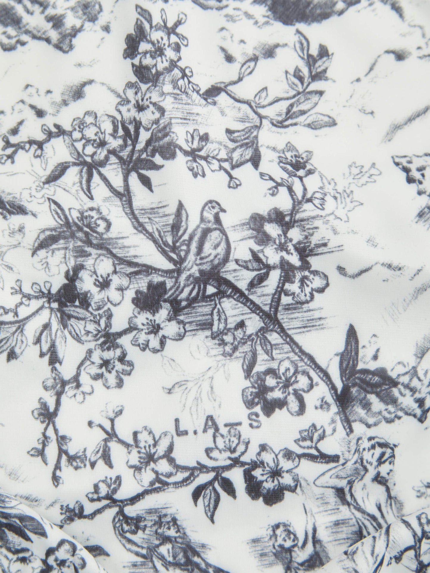 SELENE' HIGH WAIST DEEP WAISTBAND BIKINI BRIEF TOILE WHITE MULTI