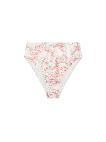 SELENE' HIGH WAIST DEEP WAISTBAND BIKINI BRIEF TOILE ROSE