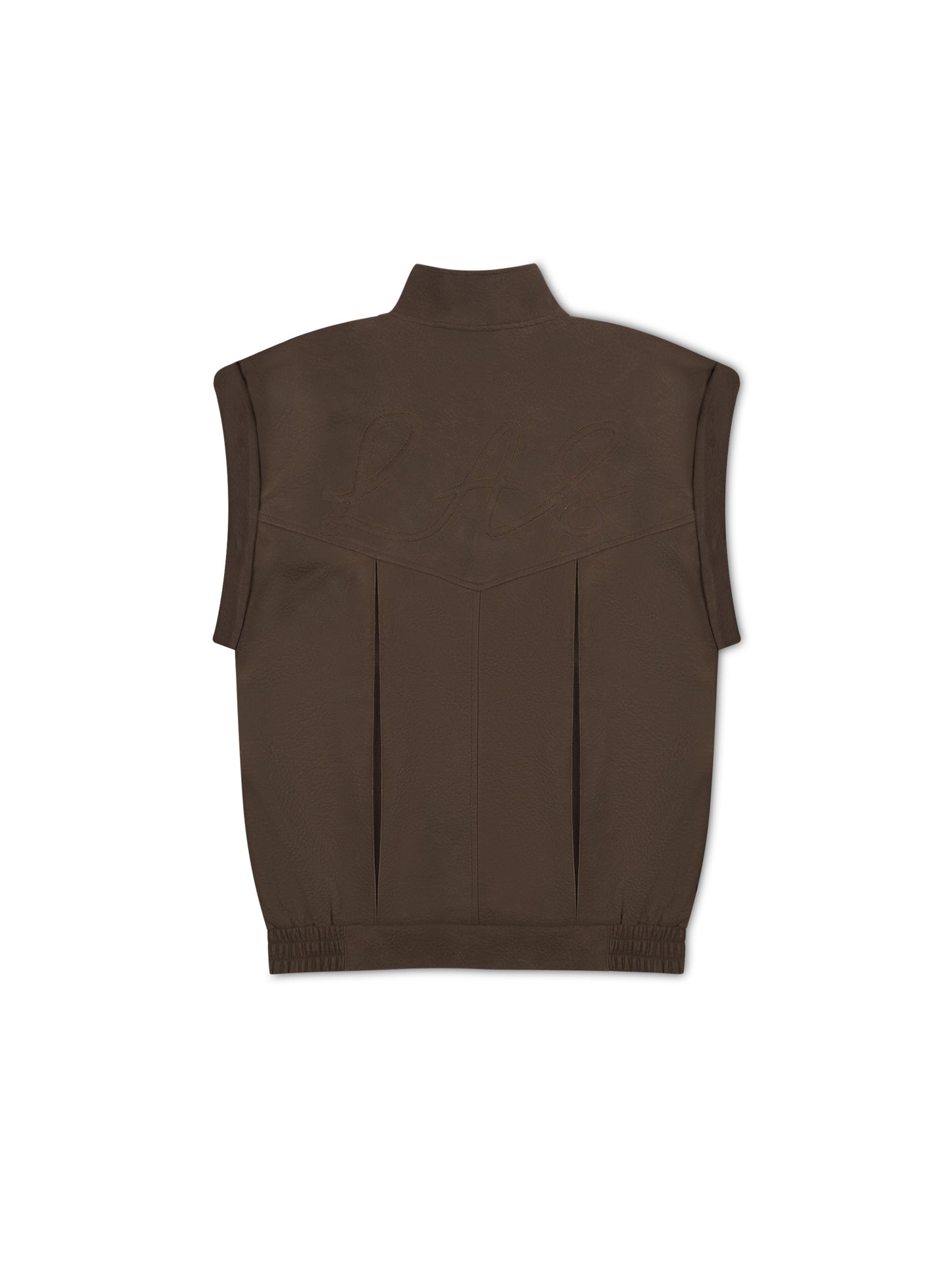 'SIENNA' FAUX LEATHER OVERSIZED MULTI WAY JACKET BROWN