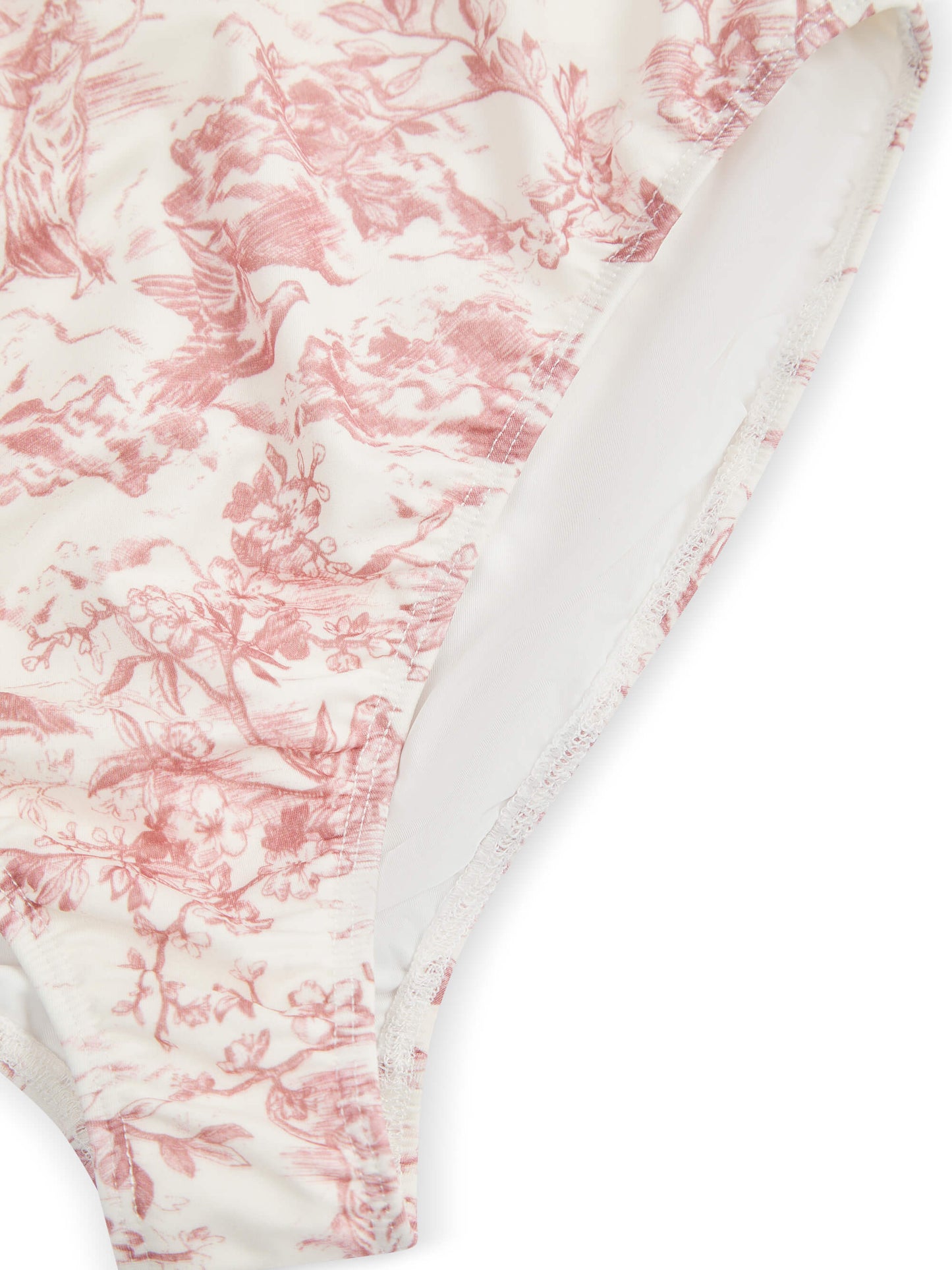 SELENE' HIGH WAIST DEEP WAISTBAND BIKINI BRIEF TOILE ROSE