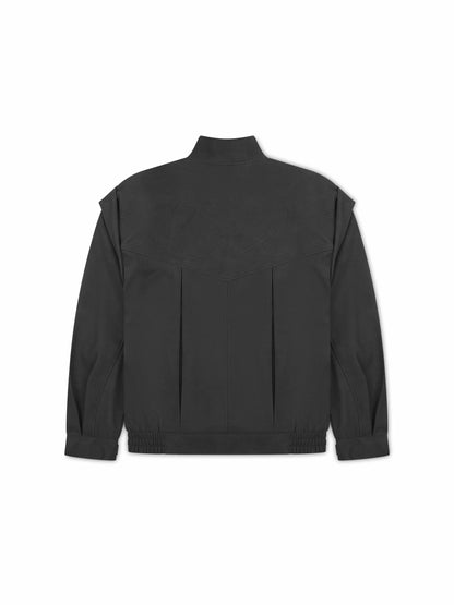 'SIENNA' FAUX LEATHER OVERSIZED MULTI WAY JACKET BLACK