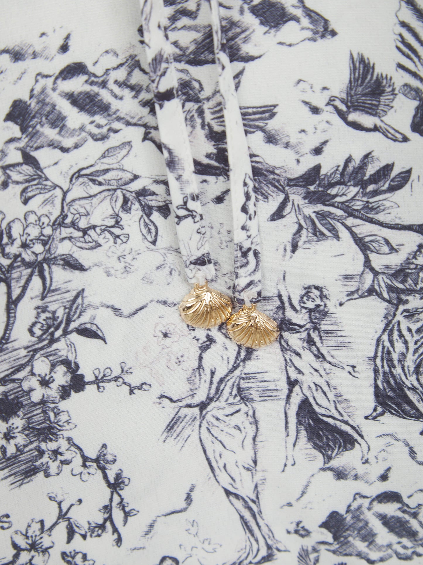 ‘ATHENA’ TOILE PRINTED KAFTAN WHITE MULTI