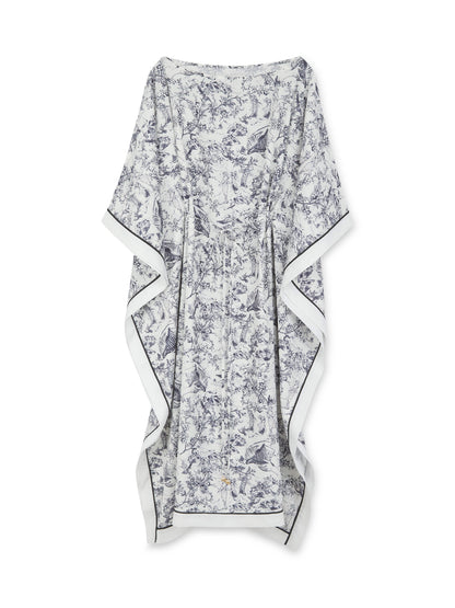 ‘ATHENA’ TOILE PRINTED KAFTAN WHITE MULTI