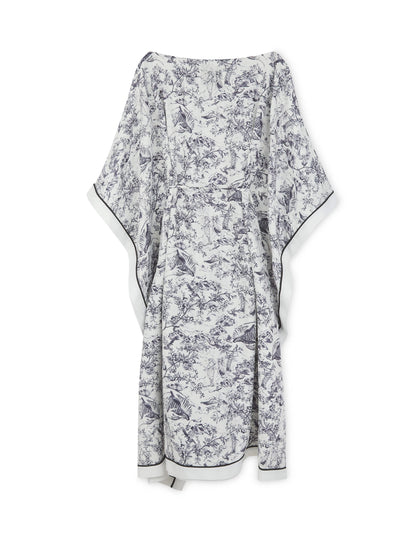 ‘ATHENA’ TOILE PRINTED KAFTAN WHITE MULTI
