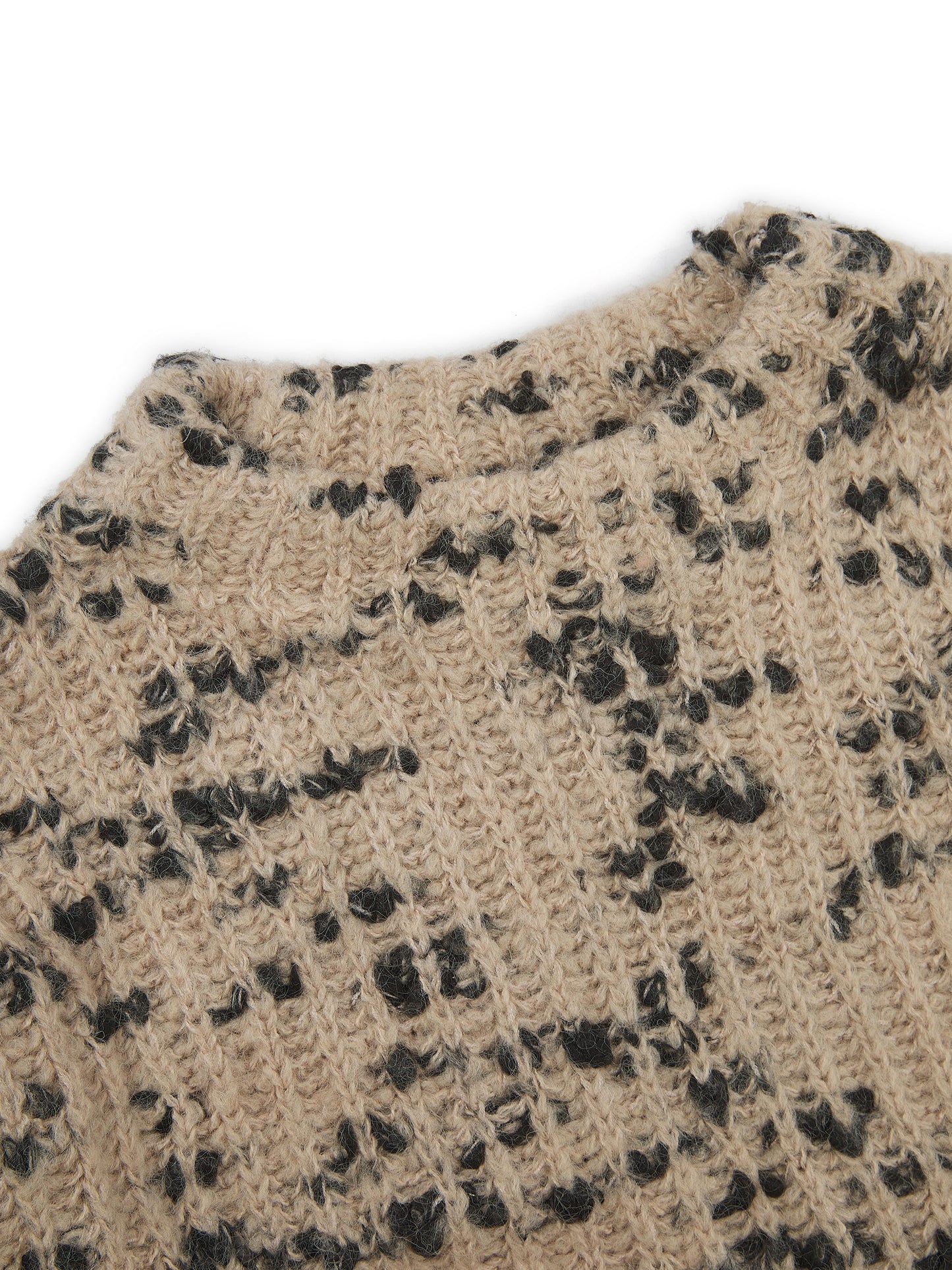'BISOUS’ BALLOON SLEEVE WOOL BLEND JUMPER CAMEL