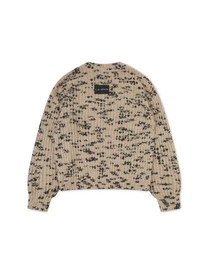 'BISOUS’ BALLOON SLEEVE WOOL BLEND JUMPER CAMEL
