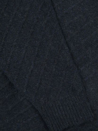 'CAMILLE' KNITTED CARDIGAN WITH SCARF DETAIL NAVY