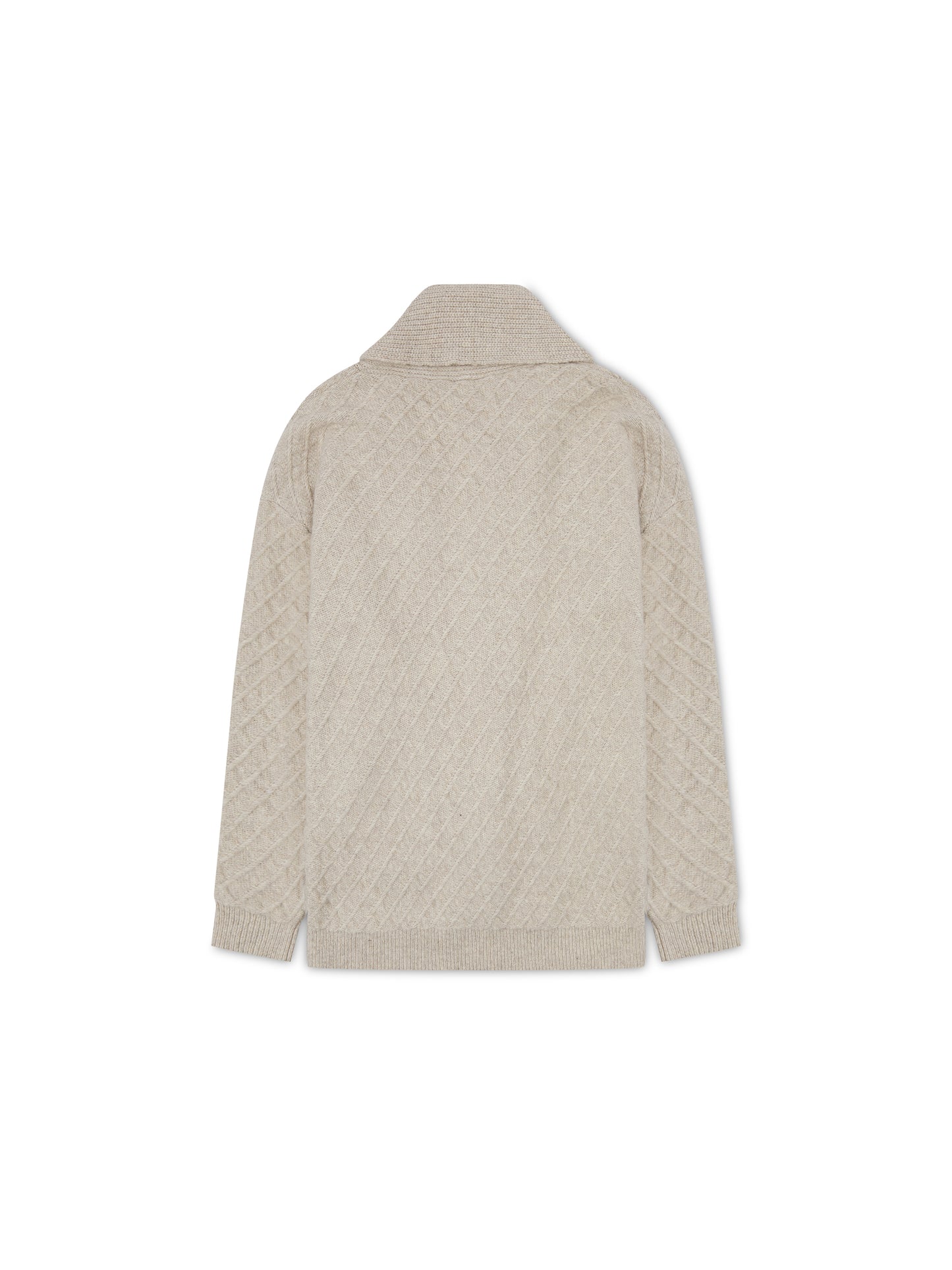 'CAMILLE' KNITTED CARDIGAN WITH SCARF DETAIL BEIGE